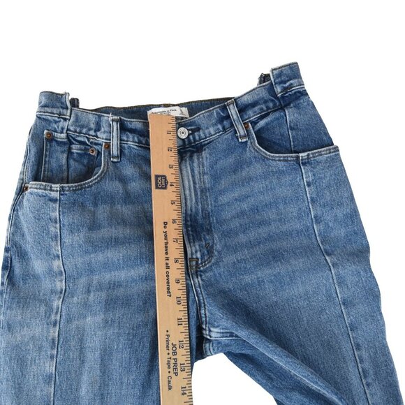 Abercrombie ’90s Straight Jeans Ultra High Rise Vintage Fit Sz 31 / 12 Cut & Sew - Picture 9 of 10